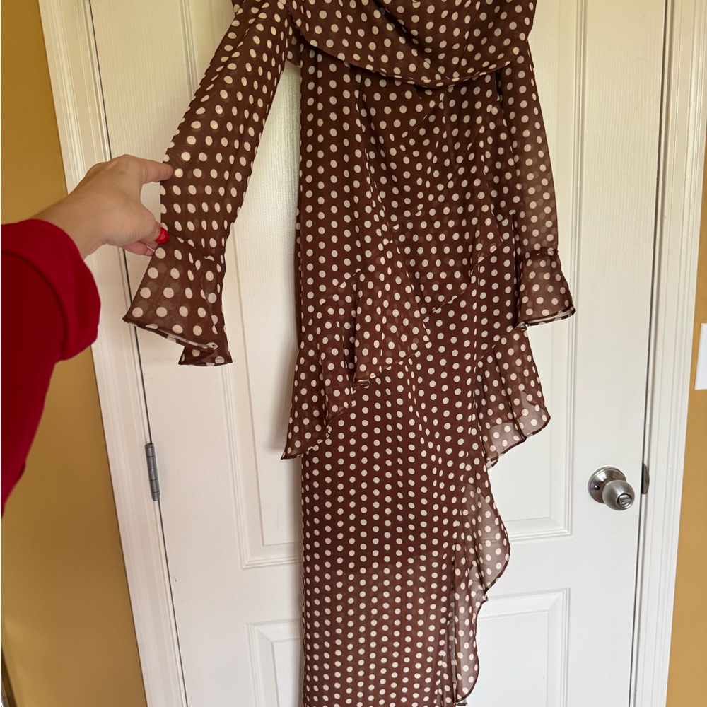 Brown Polka Dot Dress